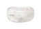 rolled colorless Rock crystal gemstone isolated