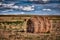 Rolled Hay Bale on a Farm