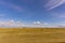 Rolled hay bales on the Saskatchewan prairie