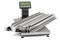 Rolled metal products on industrial scales, 3D rendering