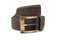 Rolled Mock Crocodile Leather Belt