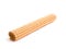 Rolled orange bamboo mat