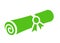 Rolled paper certificate icon