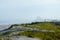 Roller coaster on a beach