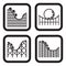 Roller coaster icon in four variations