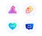 Roller coaster, Love and Love letter icons set. Smile chat sign. Attraction park, Sweetheart, Heart. Vector