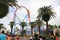 Roller coaster ride Superman Escape in Theme Park