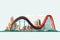 roller coaster vector flat minimalistic isolated illustration