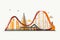 roller coaster vector flat minimalistic isolated illustration