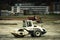 Roller compactor industrial vehicle car. Construction site