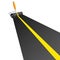 Roller painting road with yellow line vector illustration