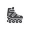 Roller skate icon vector, filled flat sign