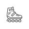 Roller skate line icon, outline vector sign