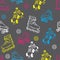 Roller skate seamless pattern