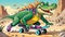 roller skate skateboard skates smiling alligator reptile funny cartoon