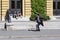 Roller skater in Croatian capital Zagreb