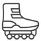 Roller skates line icon. Shoe on casters vector illustration isolated on white. Footwear outline style design, designed