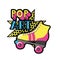 Roller skates pop art icon