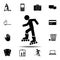 roller skating icon. Simple glyph, flat vector element of universal icons set for UI and UX, website or mobile application