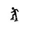 roller skating icon. Simple glyph vector of universal set icons for UI and UX, website or mobile application