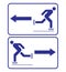 Roller skating sign. Roller skate icon. Alternative city transport sport roller blades. Personal transportation equipment.