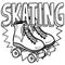 Roller skating sketch