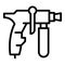 Roller sprayer icon outline vector. Painter gun