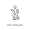 Rollerblade linear icon. Modern outline Rollerblade logo concept