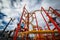 Rollercoaster at Prater, in Vienna, Austria.