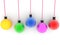 Rolling colorful Christmas decorations