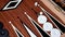 Rolling dice backgammon