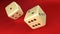 Rolling Dice pair red background