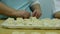 Rolling dough and making dumplings