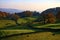 Rolling English countryside in Autumn