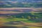 Rolling farm land hills and wheat fields in the Palouse region of Washington State