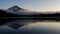 Rolling Fog and Moving Clouds Over Beautiful Trillium Lake with Mount Hood in Oregon One Early Morning at Sunrise Timelapse 1080p