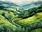 rolling hills and winding paths