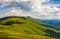 Rolling hillsides of Carpathian mountain ridge