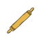 Rolling pin kitchen tool doodle icon