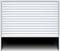 Rolling shutter door. Roller garage metal gate. Electric roll white window background shutter