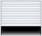 Rolling shutter door. Roller garage metal gate. Electric roll white window background shutter