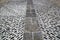 Rolling stones mosaic medieval soil floor Spain