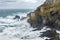 Rolling Surf after bad weather, Crown Engine Houses, Botallack