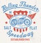 Rolling Thunder Vintage Motorcycle Graphic