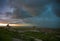 Rolling thunderstorm takes Badlands National Park