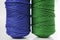 Rolls of green and blue polyester rope