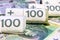 Rolls of hundred zloty