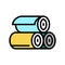 rolls of textile color icon vector illustration