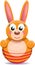 Roly-poly cartoon bunny