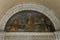 ROMA, ITALY - AUGUST 2018: Ancient fresco in the temple depicting the birth of Jesus Christ the Virgin Mary